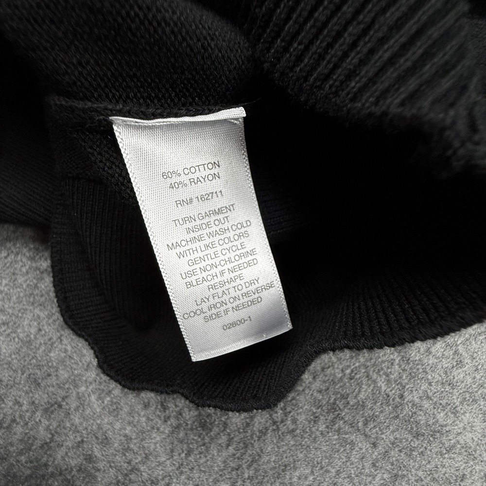 Liz Claiborne Womens XL Black Button Front V-Neck Cardigan Sweater Pockets - Picture 8 of 8
